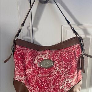 American Living Co Paisley Fabric Tote, 12” X 15” X 4” deep
